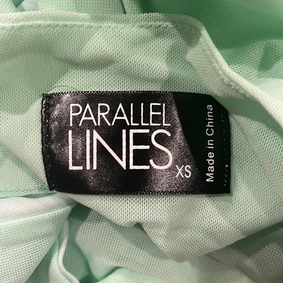 NWT Parallel Lines Twist Detail Bodycon Mini Dress l Color: Mint Green l Size XS - Picture 10 of 11